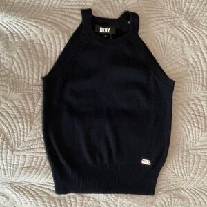 NWOT DKNY Navy Top XS
